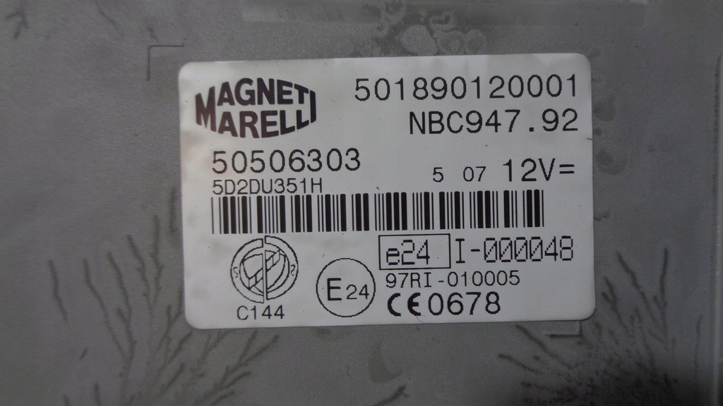 фото №10, Бортовий комп'ютер замок запалювання bsi 0261s01032 00551950240 alfa romeo gt 2.0 16v jts