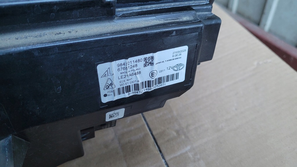 фото №8, Лампа левая правая перед передняя toyota proace ii lift 24- фара комплект