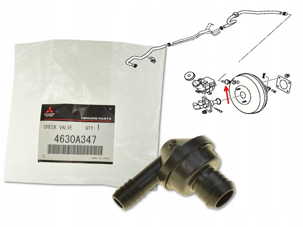 фото №1, Mitsubishi outlander ii cw клапан усилитель тормозов тормозной