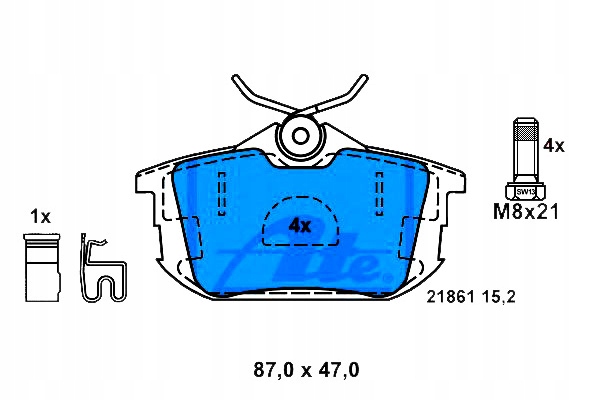 фото №1, Ate тормозные колодки тормозные mitsubishi colt vi smart forf