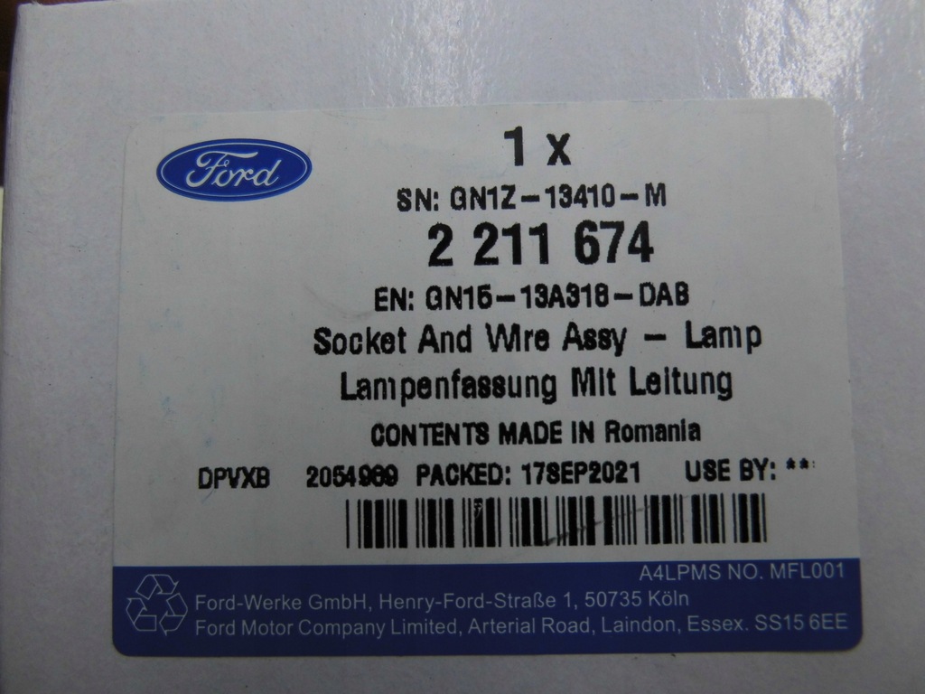 фото №10, Жгут противотуманной фары ecosport 17- версия europa_ 2211674 _ gn15-13a318-dab