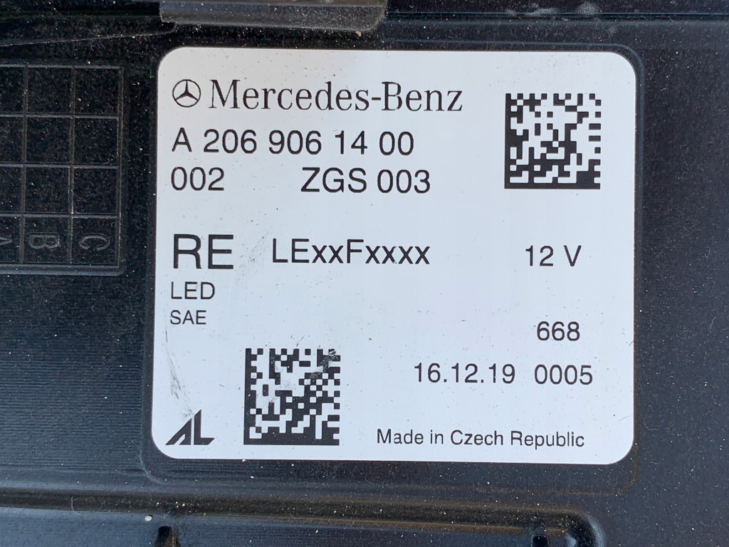 фото №12, Mercedes w206 2021-2024 лампа права led digital light usa