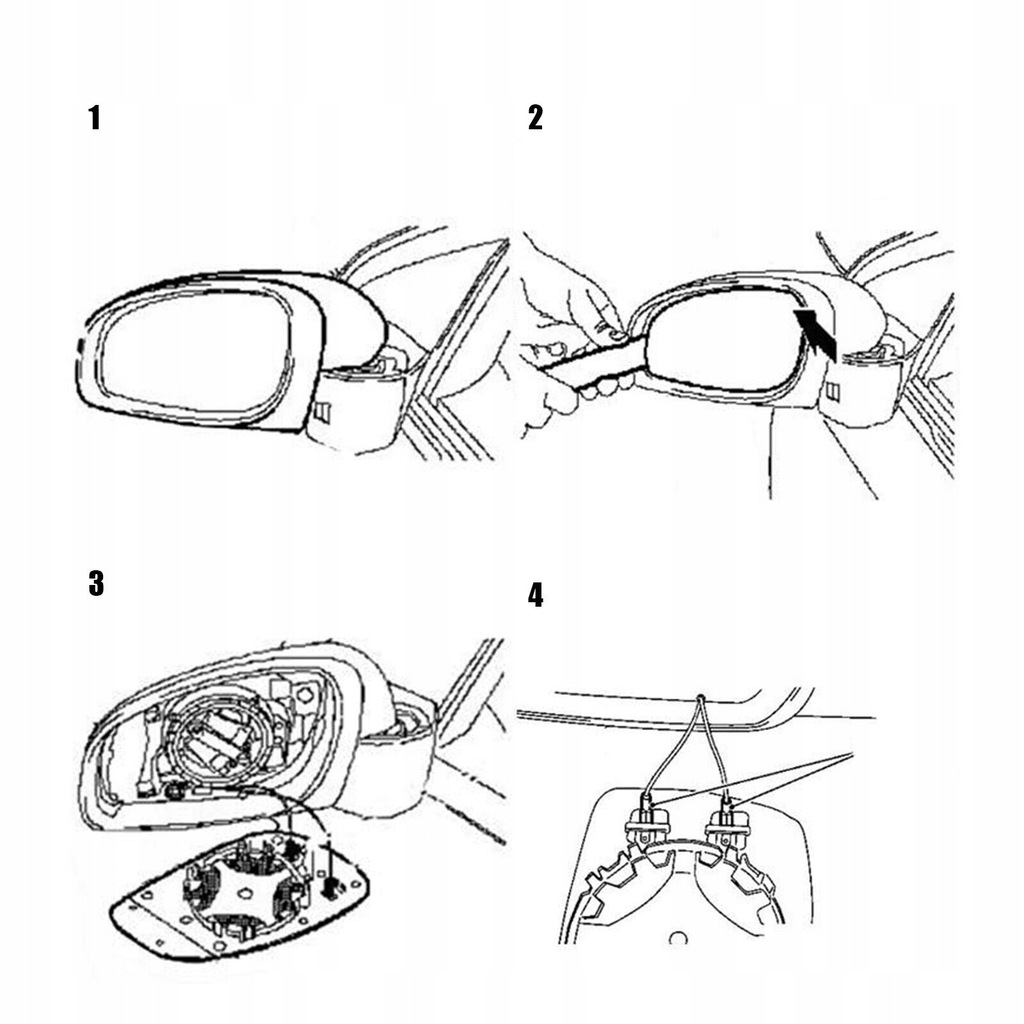 фото №11, Вкладыш стекло зеркало левая с подогревом vw eos golf 5