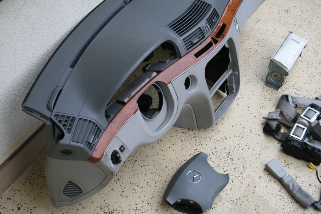 фото №14, Mercedes w220 lift приборная панель приборная натяжители