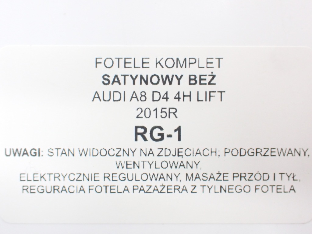 Сидіння сидіння бардачки обшивки панель приладів масаж a8 d4 4h Київ