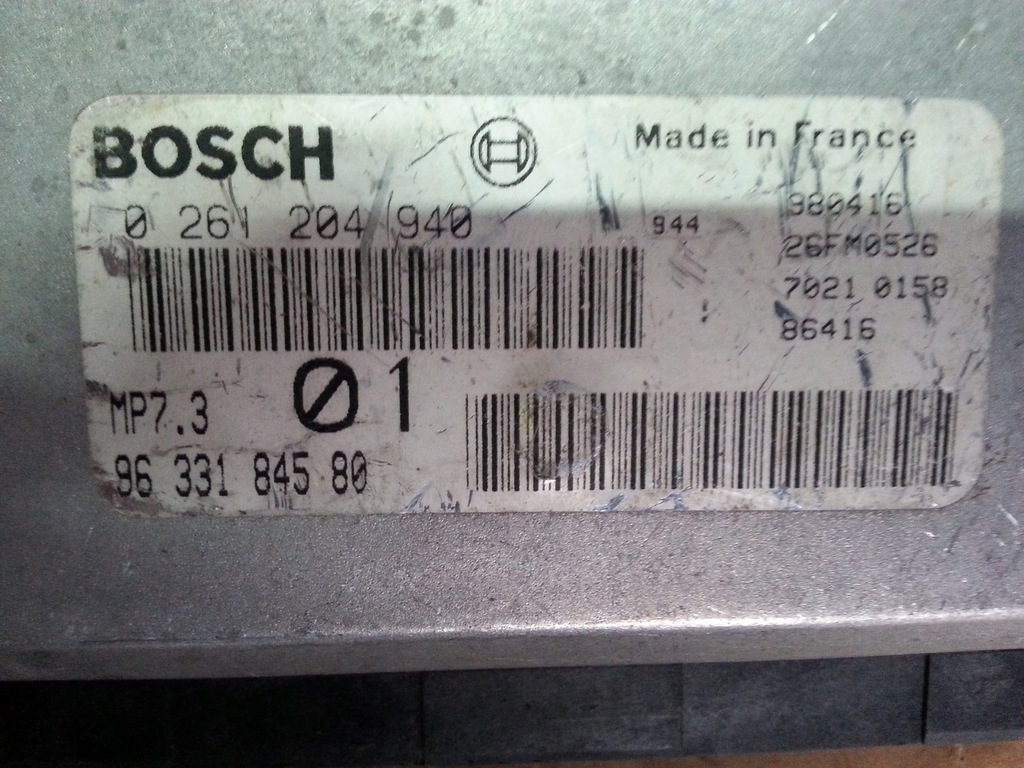 фото №5, Бортовий комп'ютер блок керування двигуна citroen xsara 1.4 16v