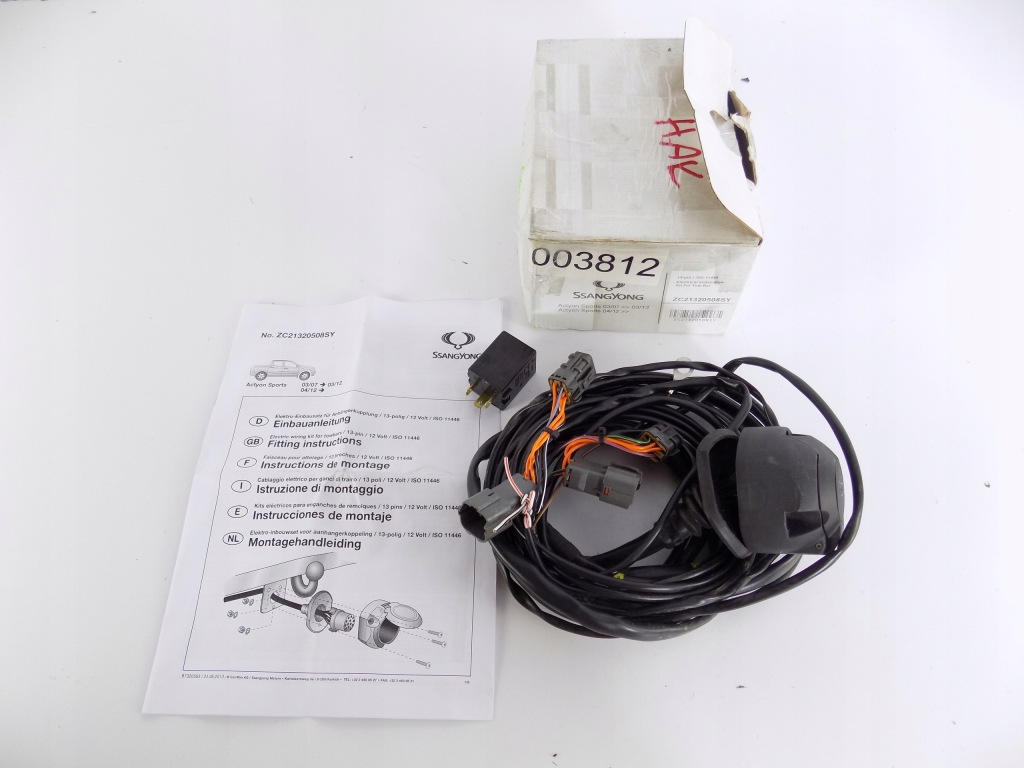 фото №1, Hak электропроводка фаркоп ssangyong actyon nowa .оригинал