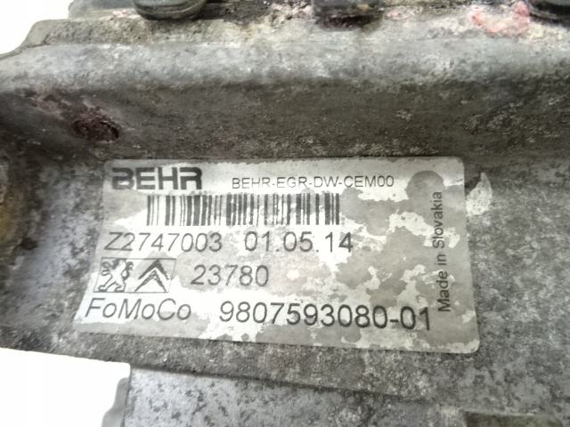 фото №8, Citroen jumpy iii клапан egr радиатор выхлопных газов 2.0 bluehdi 9807593080