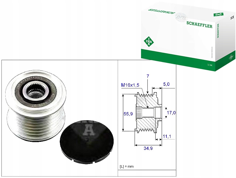 Купить Ina шкив генератора vw ina
