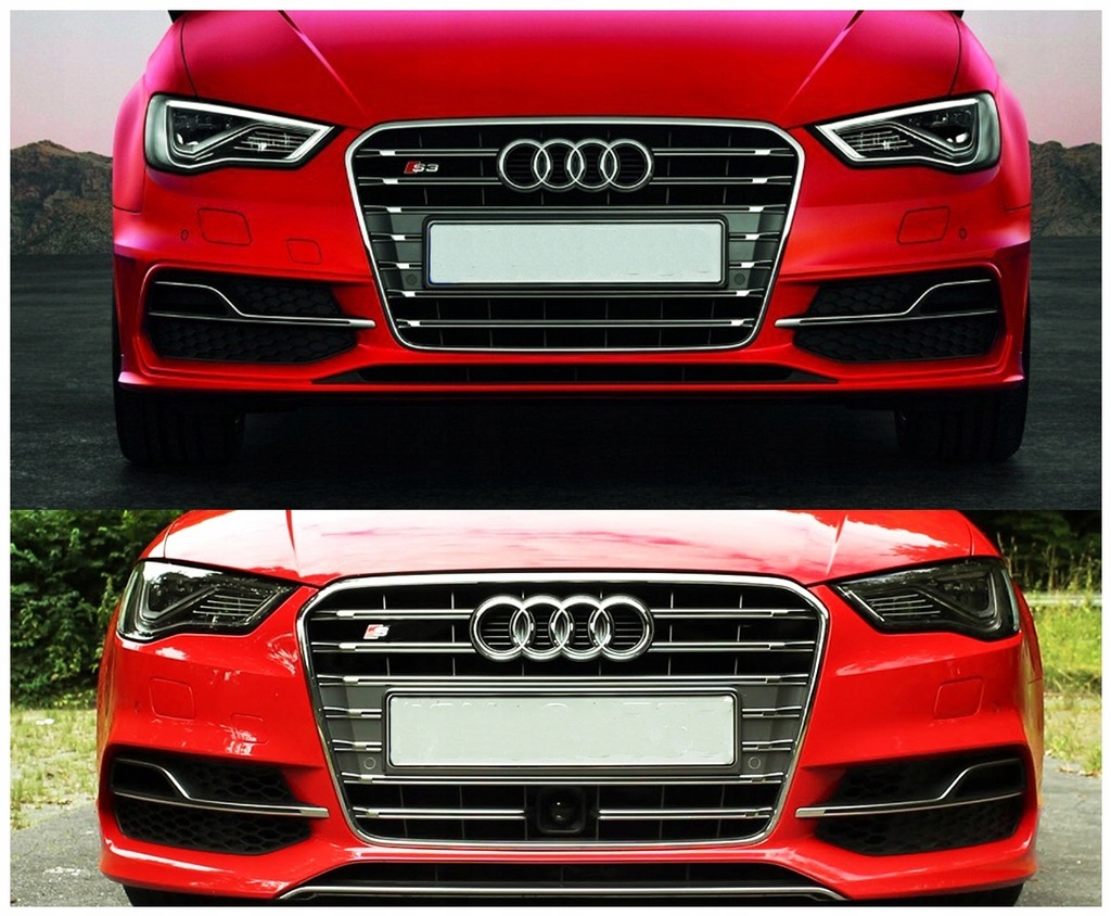 фото №10, Решітка решітка радіатора pod протитуманна фара audi a3 8v s3 13-17 plaster стільники хром