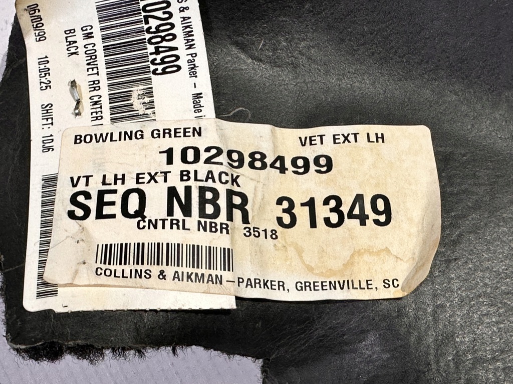 фото №6, Обшивка килимок замка дах ліва права chevrolet corvette cabrio c5 1997+