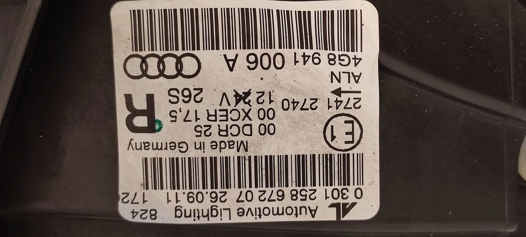 фото №9, Audi a7 4g лампа правий перед anglik rhd 4g8941006a
