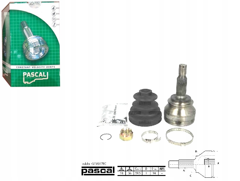 Купить Pascal шарнир приводной наружный dodge caliber 2