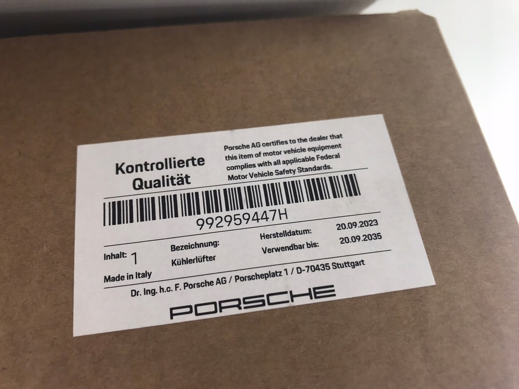 фото №8, Вентилятор радиатора porsche 911 992959447h