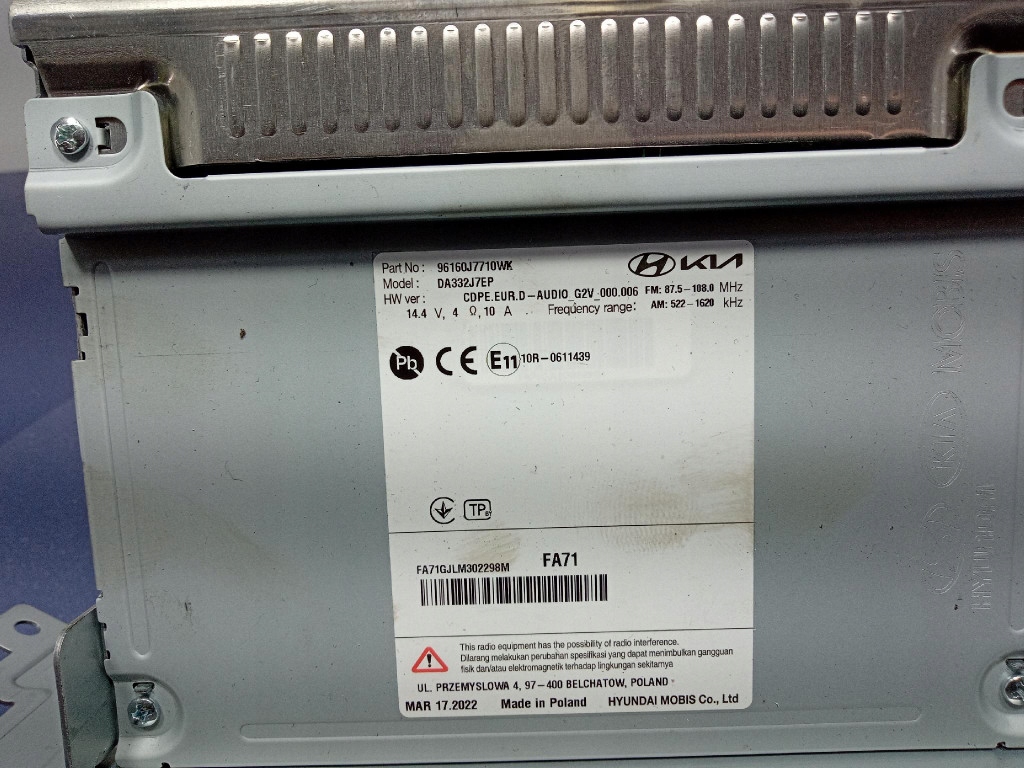 фото №7, Kia ceed iii lift радио экран дисплей 96160j7710