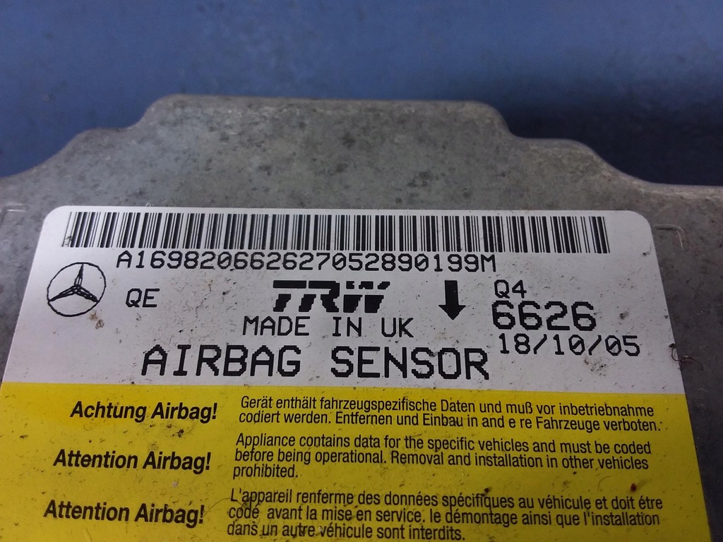 фото №12, Mercedes a w169 приборная панель консоль подушки безопасности eu