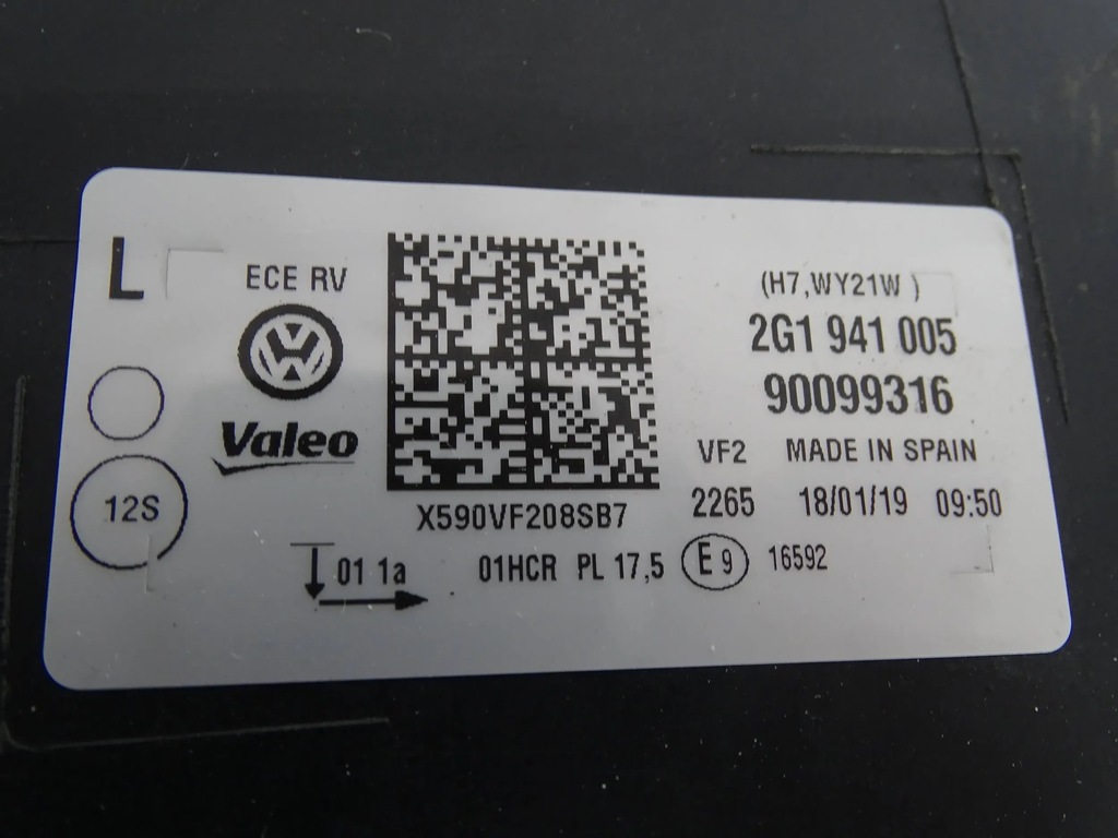 фото №6, Лампа перед передняя левая vw polo vi 6 2g