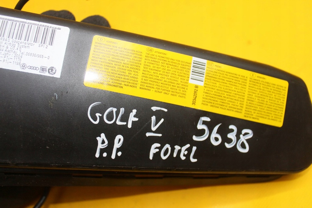 фото №7, Подушка сидіння правий перед a3 golf v 1k4880242