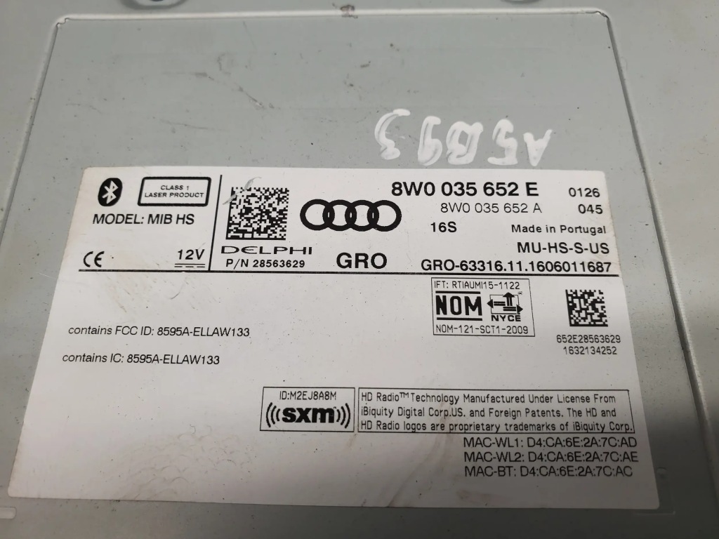 фото №2, Audi a5 8w0035652e автомагнитола