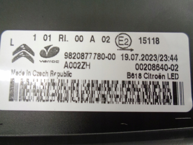 фото №13, Citroen c3 iii лампа рух dziennej led ліва nowa