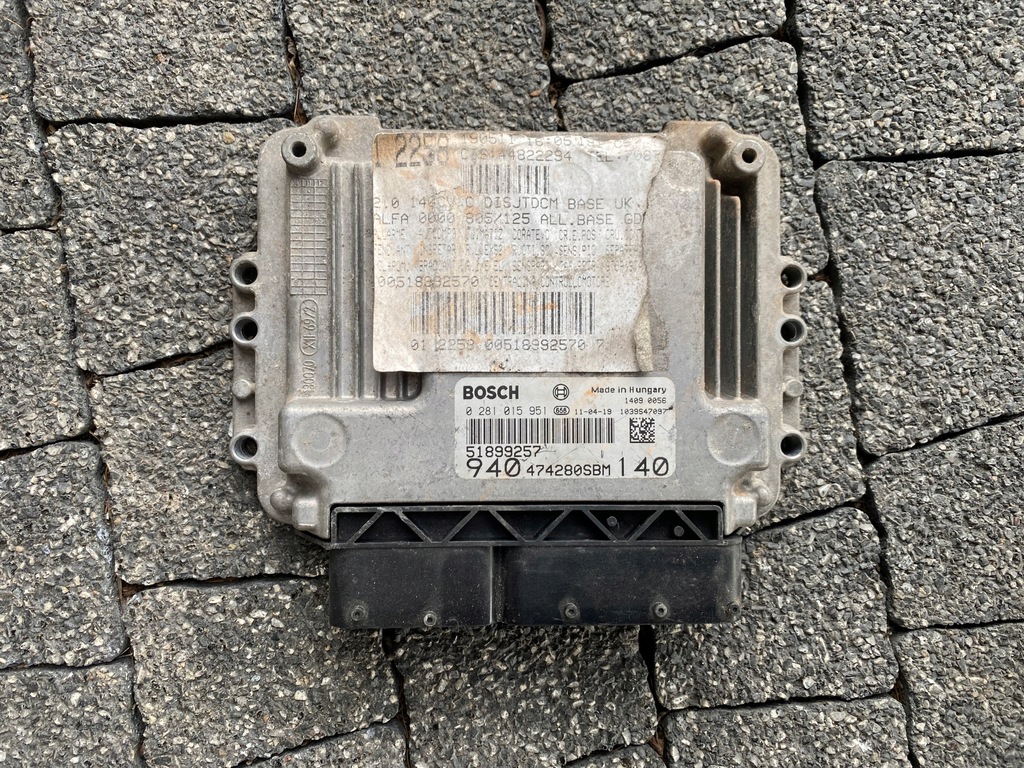 фото №1, Бортовий комп'ютер двигуна alfa romeo 0281015951