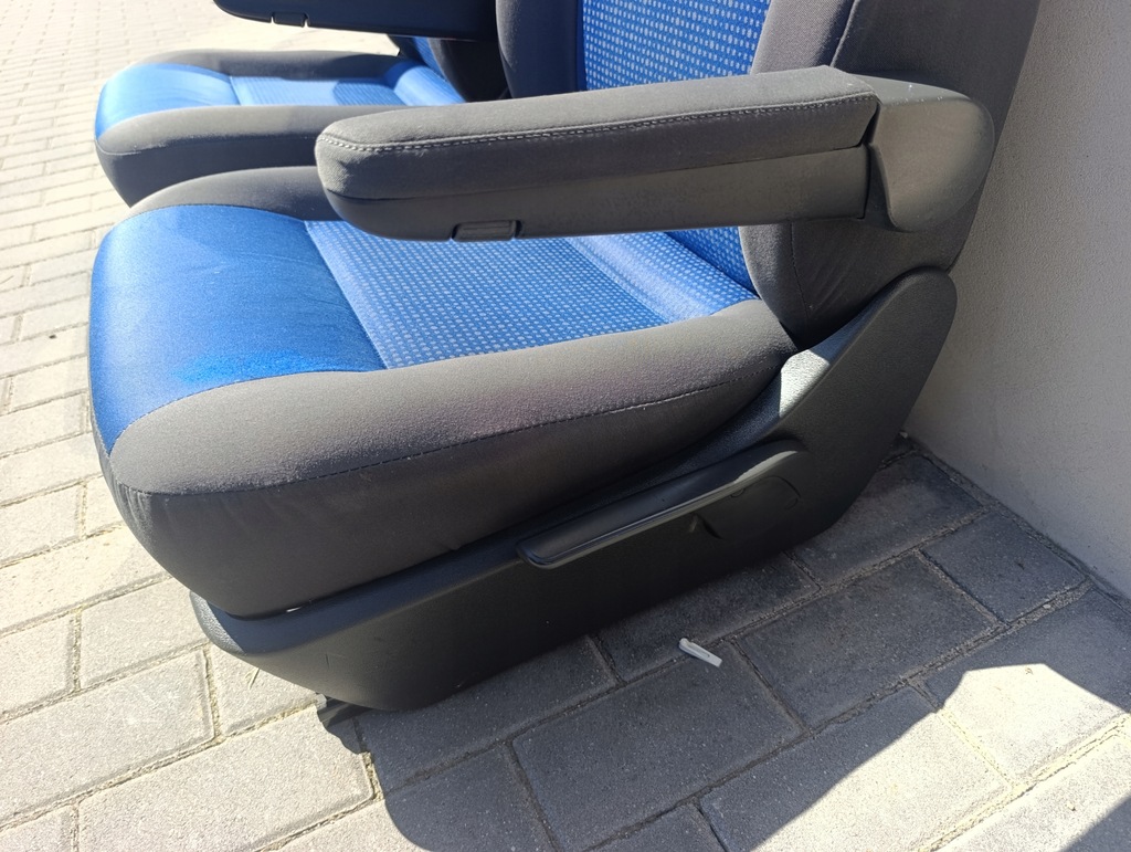 фото №6, Vw t5 t6 комплект сидінь передніх пасажир водій перед niebieskie