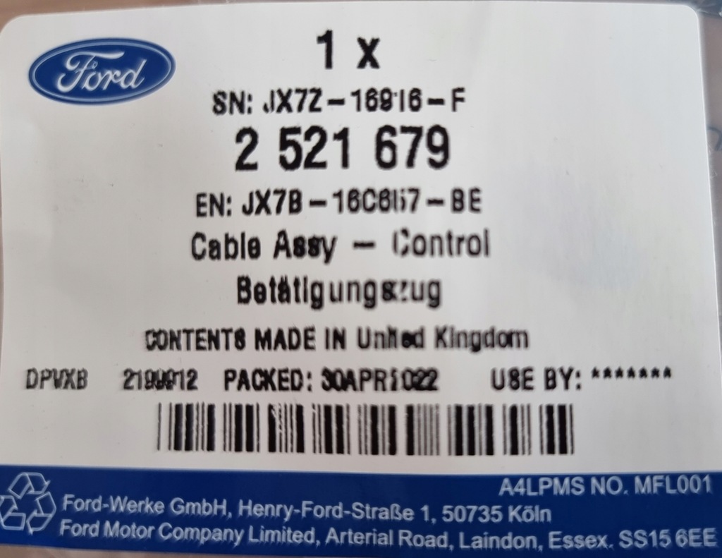 фото №12, Nowa трос капот оригинальная ford focus mk4 2018-