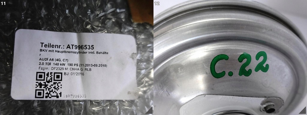 фото №12, Audi a6 4g1 a7 s7 4g8 c7 lift 10-18 усилитель тормозов серво насос тормозная 4g1612103h