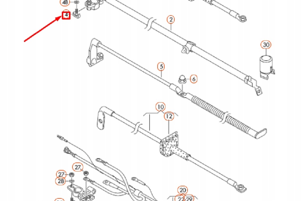 Vw transporter t5 супорт позитивний супорт акумулятор новий оригінальний 6x Київ