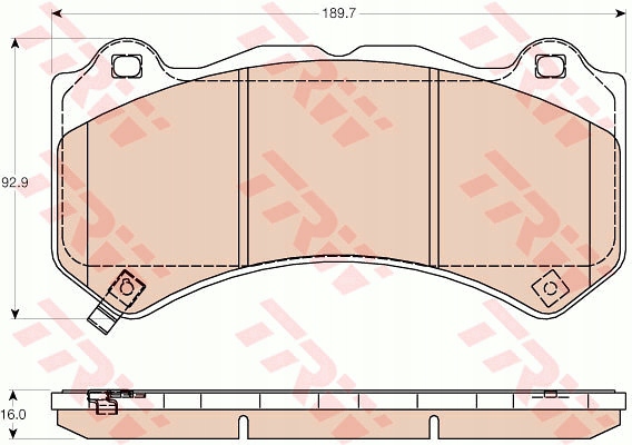 фото №2, Trw gdb4450 набор тормозных колодок тормозных, тормоза дисковые