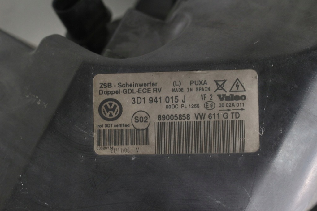 фото №8, Лампа левый перед bixenon vw phaeton eu 3d1941015j