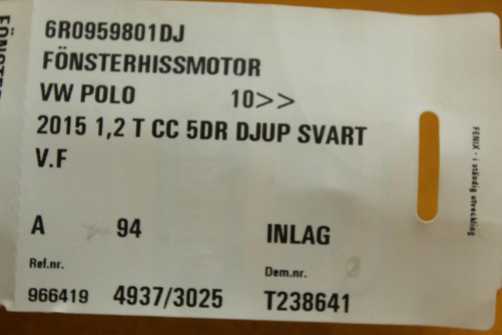 фото №13, Моторчик блок керування скло лівий перед vw polo v 6r0959801at 0130822531