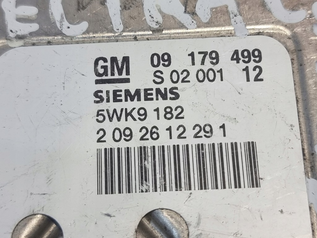 фото №8, Блок керування бортовий комп'ютер двигуна оригінальний номер 09179499 opel vectra c 1.8b 16v