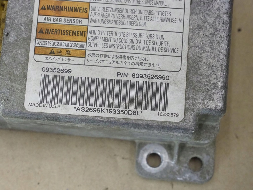 фото №6, Датчик подушка безопасности isuzu trooper 8093526990