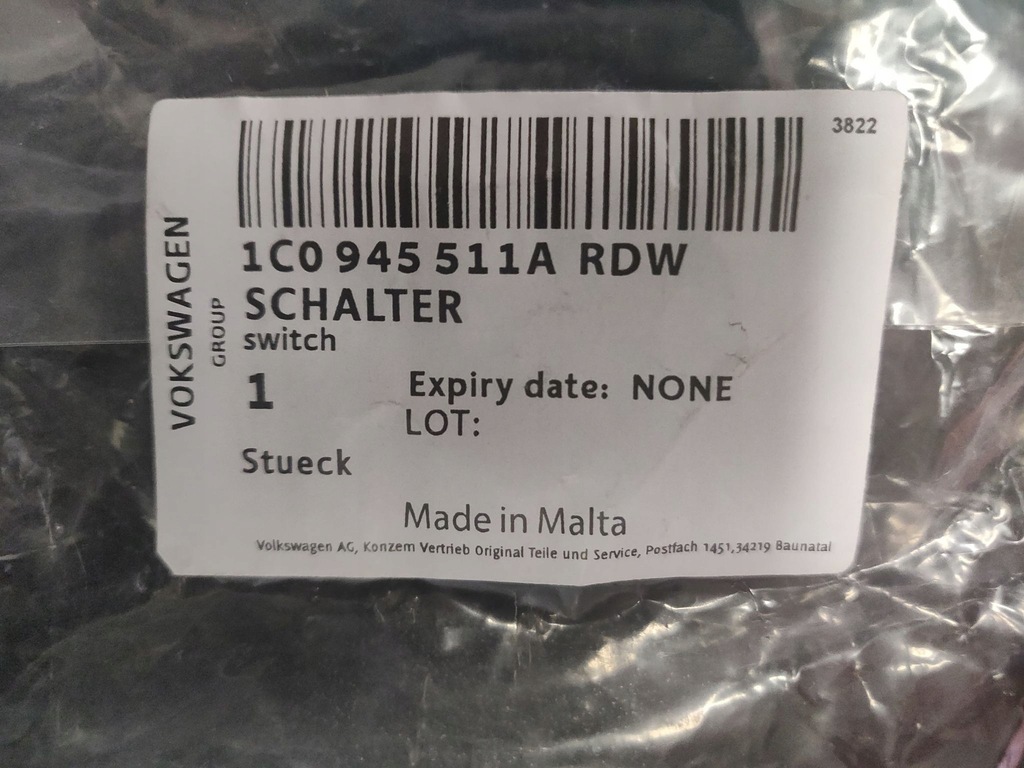 фото №8, Выключатель света стоп тормоза volkswagen skoda seat audi ford оригинальный номер 1c0945511a