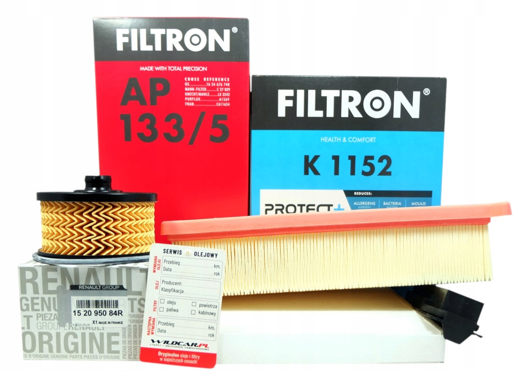 фото №1, 3 x фильтр dacia duster 1 i 1.2 tce 125 km