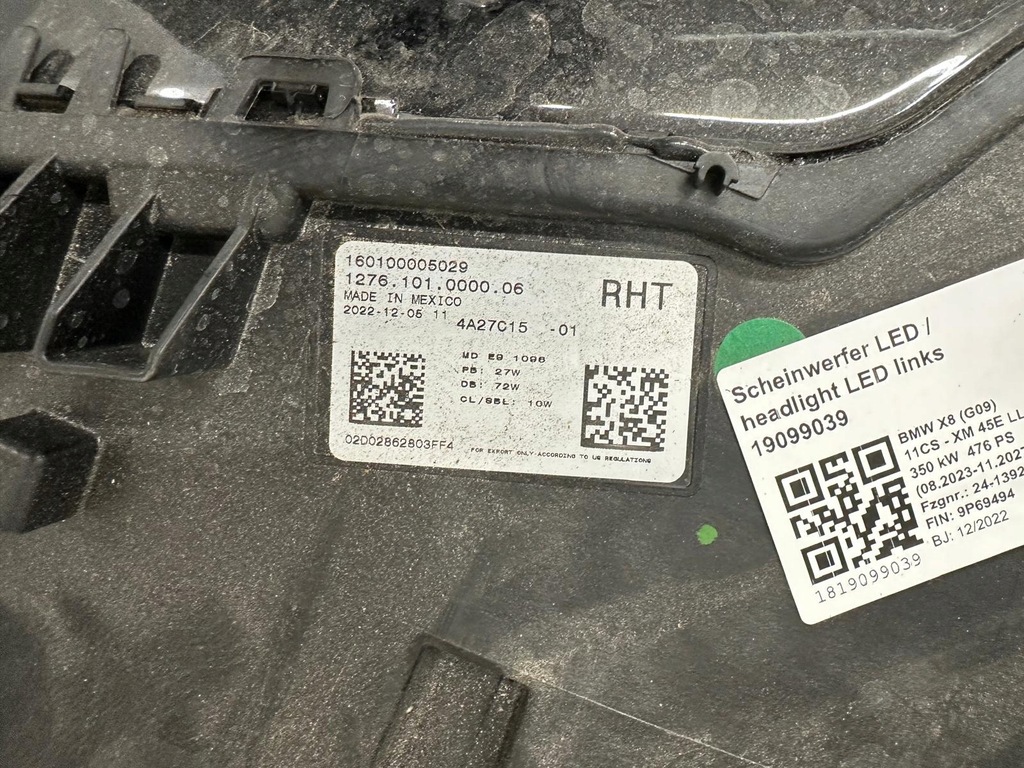 фото №11, Bmw xm g09 перед капот бампер лампы крыло pas передний a96 45e