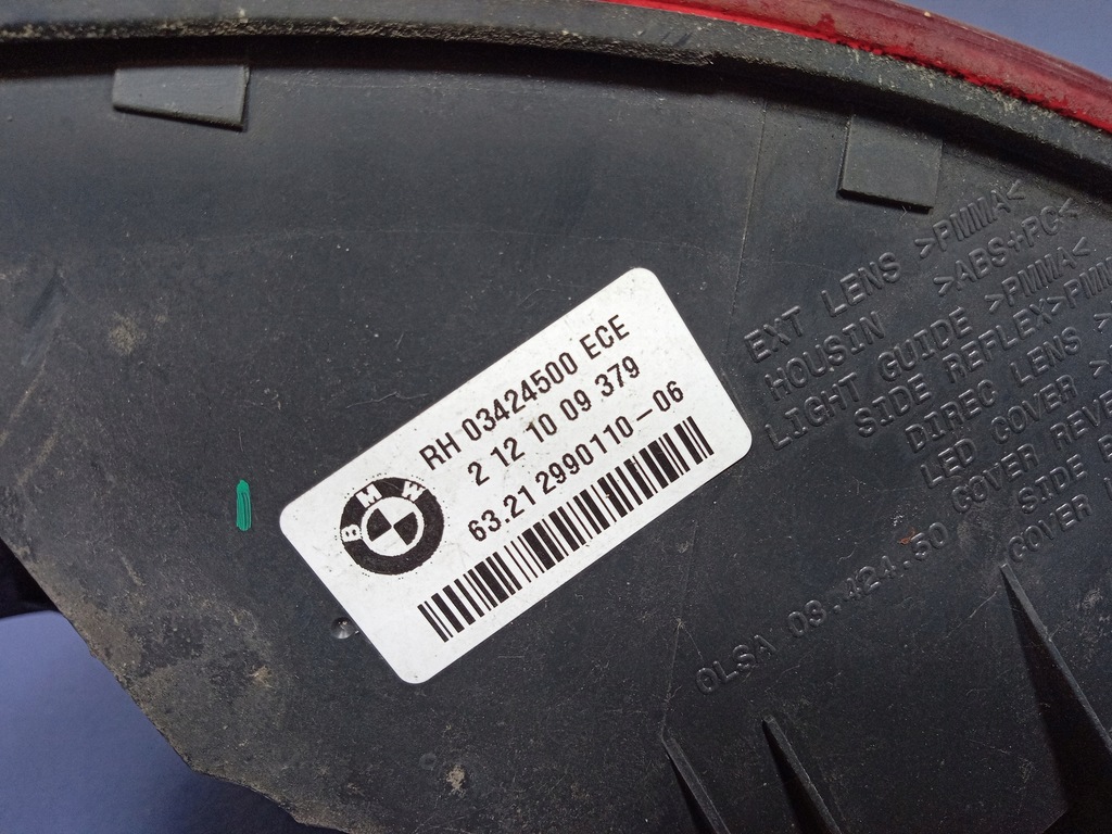 фото №9, Bmw x1 e84 лампа задня права зовнішня ece eu 2990110