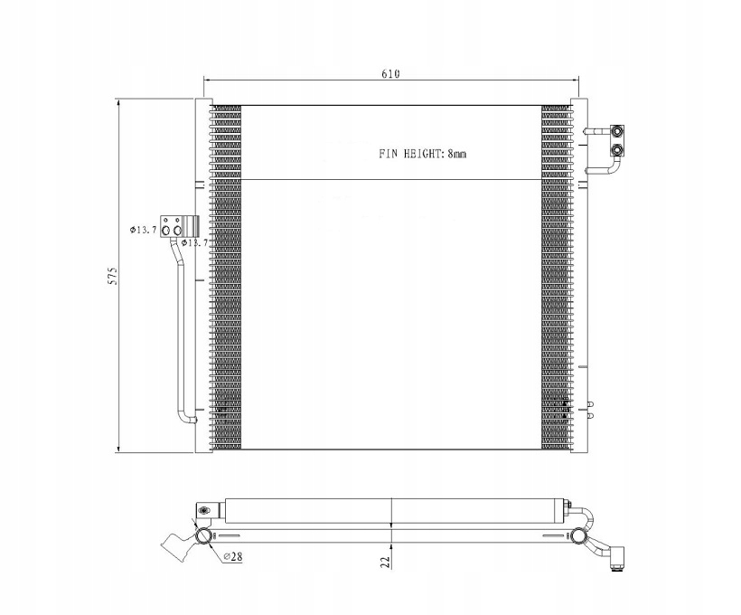 фото №1, Конденсатор кондиционера mercedes benz gle w166
