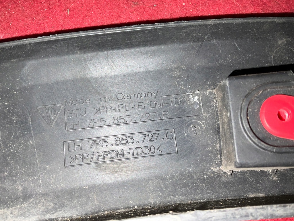 фото №5, Porsche cayenne 7p5 молдинг крыла левая перед 7p5853727c оригинал