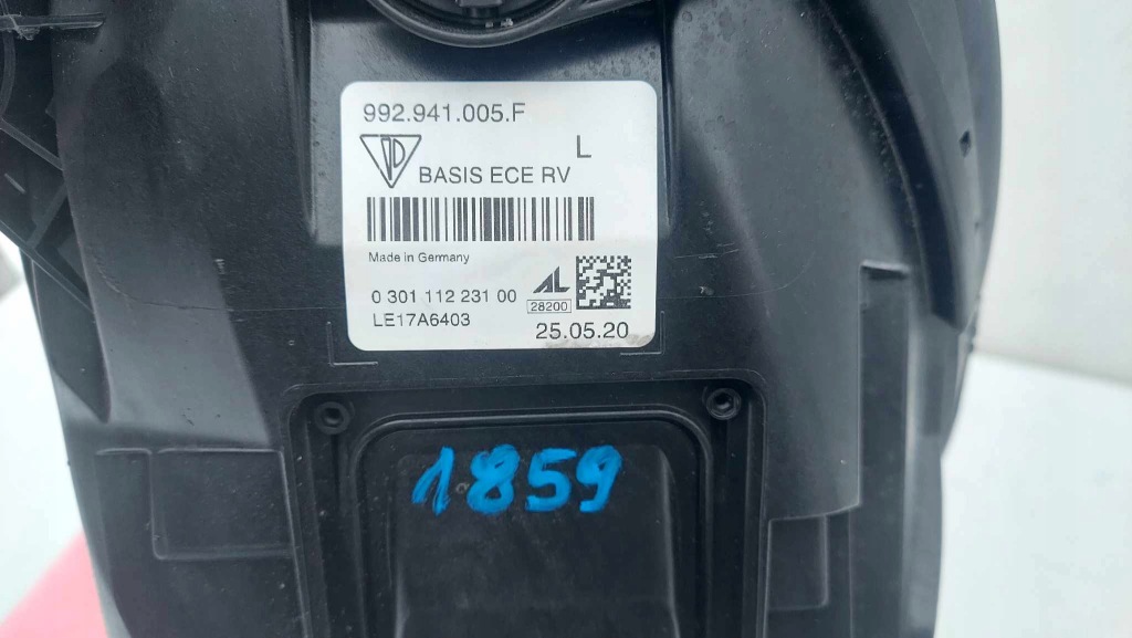 фото №15, Porsche carrerra 911 992 лампа левая правая перед передняя full led 1859