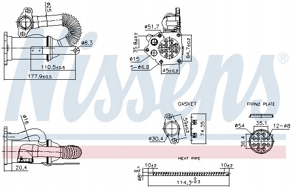 Купити Радіатор вихлопних газів egr - nissens 989453