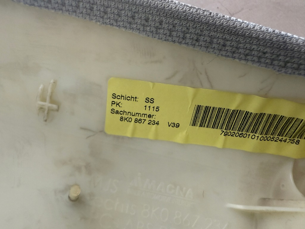 фото №7, Audi a4 b8 защита обшивка стойка правая перед 8k0867234