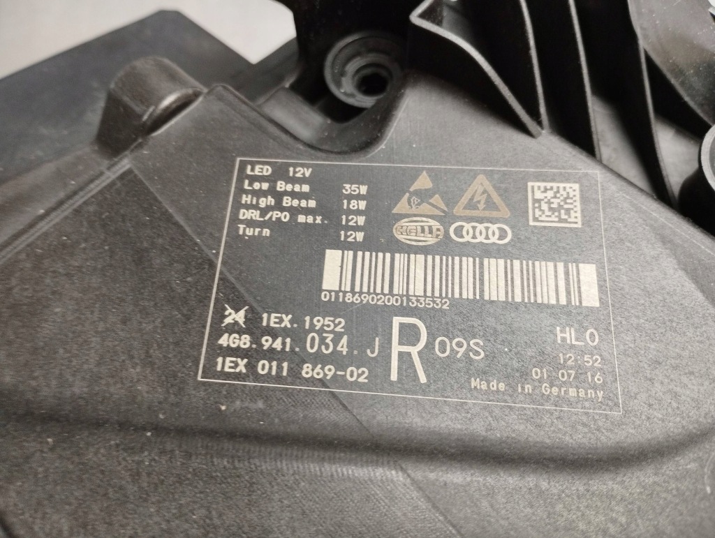 Audi a7 4g 2016 lift s line капот бампер лампы full led pas перед ls9r с Разборки