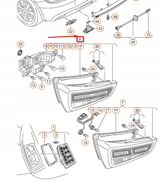 фото №8, Audi a1 8x rear lid правый задний фонарь 8x0945094d