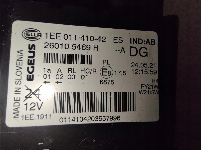 фото №14, Лампа передняя перед renault trafic iii 260105469r