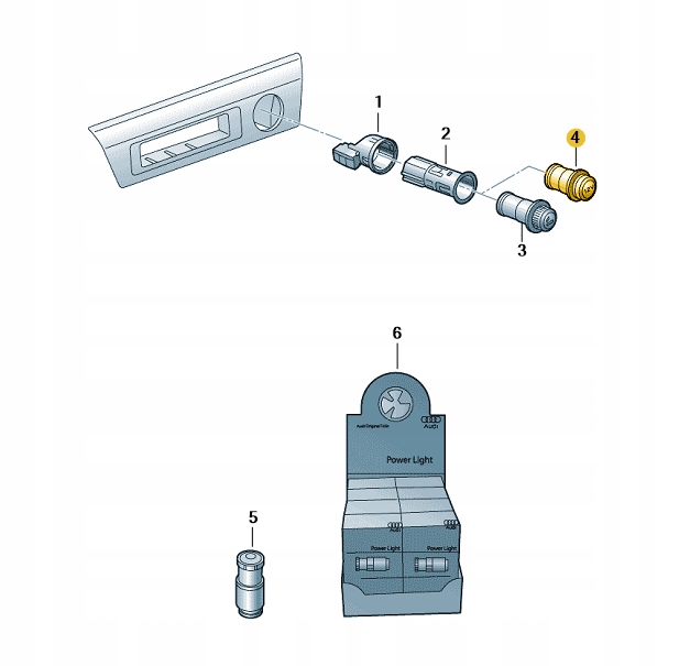 фото №15, Audi оригинальный номер оригинал nowa решётка радиатора прикуривателя audi 12v
