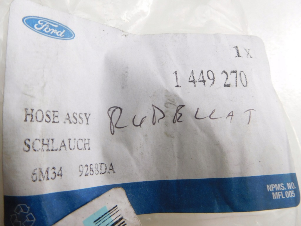 фото №9, Шланг сливной ford ranger mk3 оригинальный номер 1449270