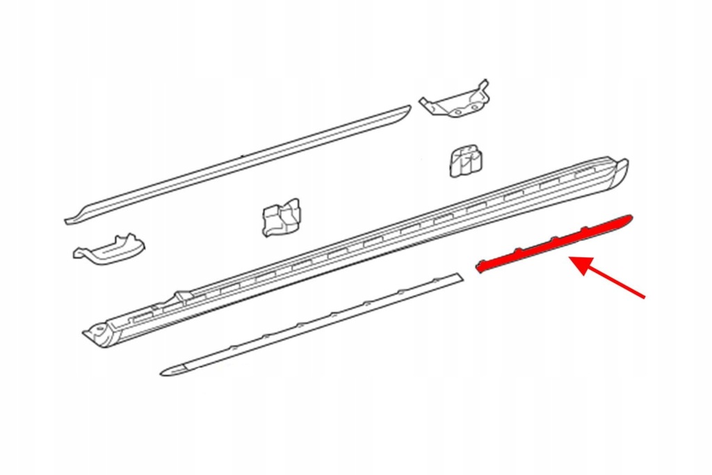 фото №4, Mercedes e-class w213 молдинг обшивка поріг ліва