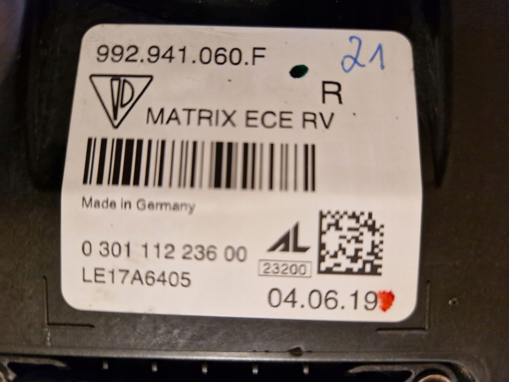 фото №8, Idealne повний лампи porsche carrera 911 992 2019- matrix europa x-sight